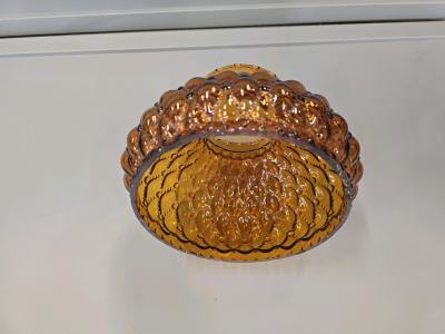 vintage Amber glass lamp shade - Thumbnail 8