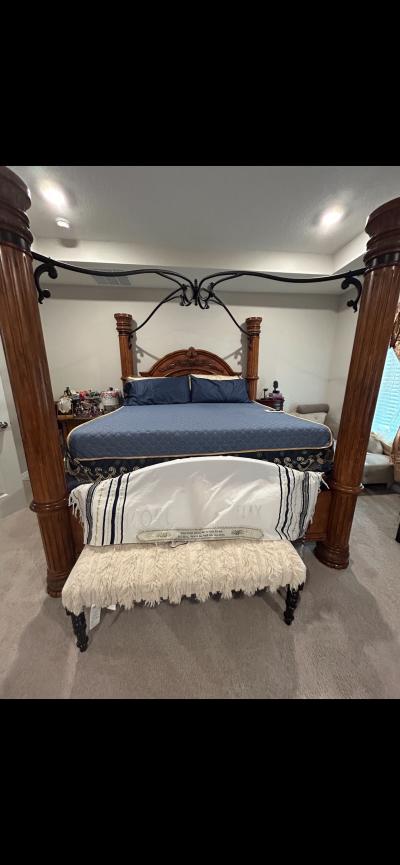 king four poster bed with mattress - Thumbnail 2