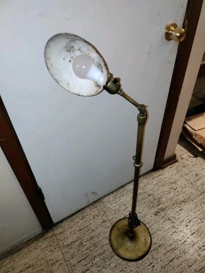 fairies industrial adjustable brass floor lamp - Thumbnail 2