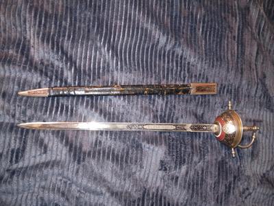 el cid replica Toledo epee with scabbard - Thumbnail 3