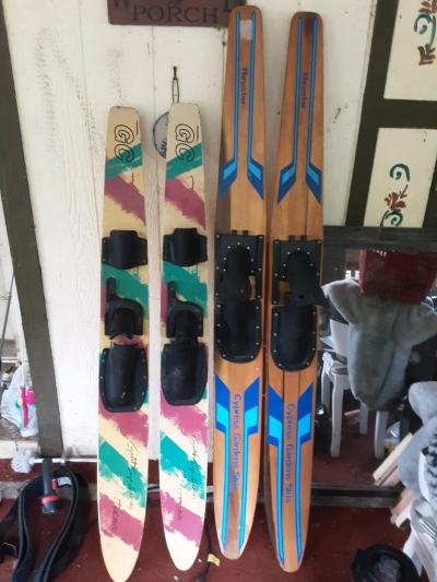 2 sets of water skis