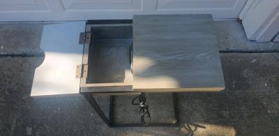 Tainoki  C Shaped End Table w Flip Top Charging Station 255H - Thumbnail 4