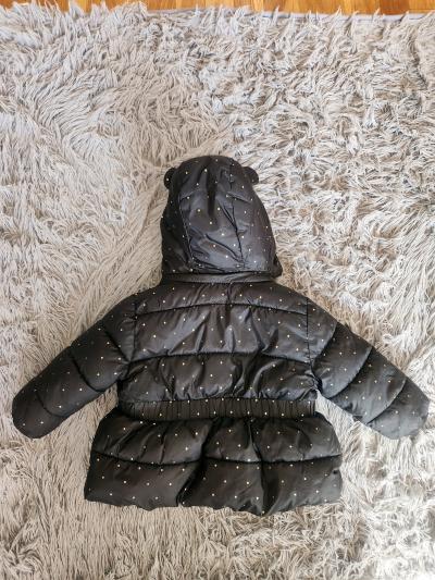 GAP Black Toddler Puffer Jacket with Gold Dot Print - Thumbnail 4