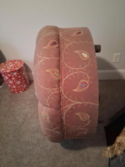 VeryVery  GENTLY USED Unique Mushroom Shaped Ottoman Stool - Thumbnail 3