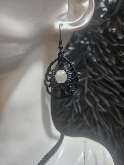 Handmade Moonstone Necklace and Earrings - Thumbnail 3