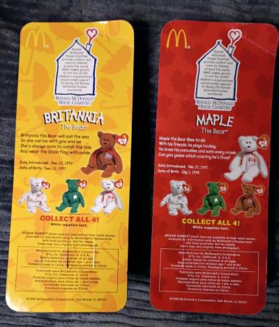 set of four McDonalds beanie babies bears around the world - Thumbnail 6
