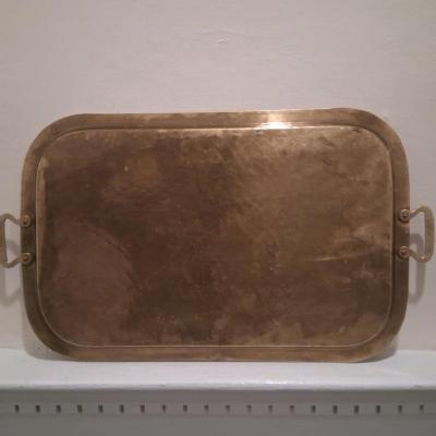 Vintage Solid Brass Decor Bundle  SunLyn Hammered Tray  Barl - Thumbnail 9