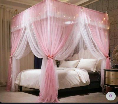 4 Corners Post Ruffle Princess Bed Canopy - Thumbnail 2