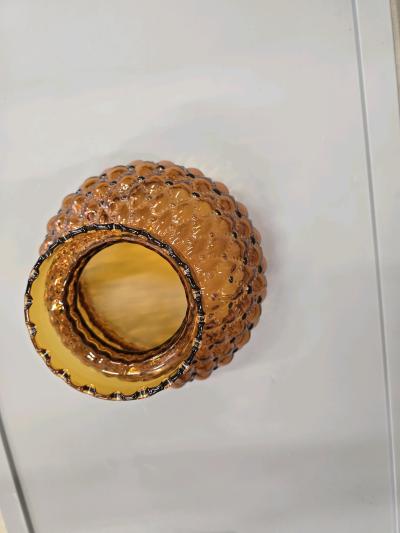 vintage Amber glass lamp shade - Thumbnail 2