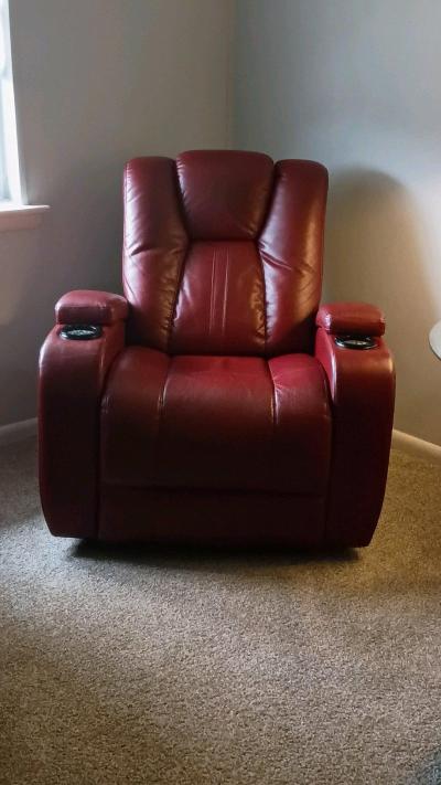 RTG Leather Recliner 3 Pcs Burgundy set - Thumbnail 6