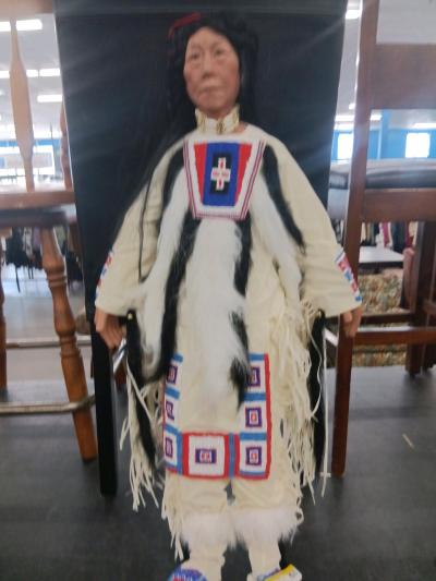 Timeless American Indian Thunderhawk 26inch porcelain doll - Thumbnail 4