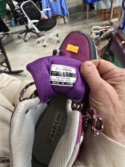 womans purple hiking boots - Thumbnail 2