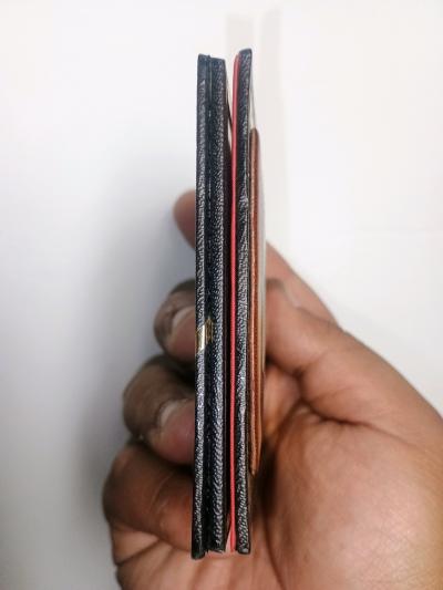 1970s Hippie Girl Fold Over Mirror Compact Faux Leather Boho - Thumbnail 2