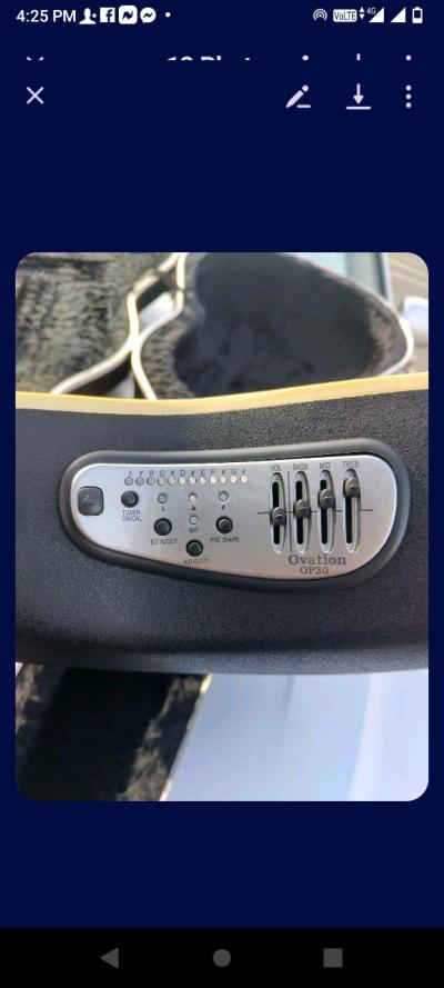 ovation 12string acoustic guitar with case - Thumbnail 4