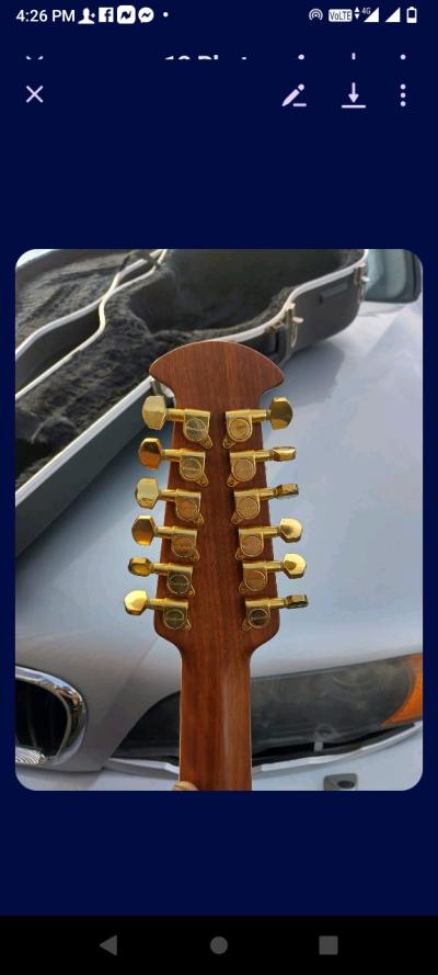 ovation 12string acoustic guitar with case - Thumbnail 3