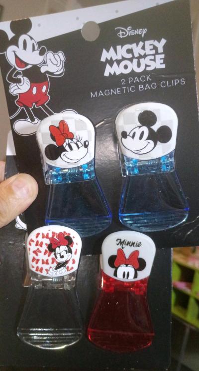 Mickey and Minnie magnetic clips