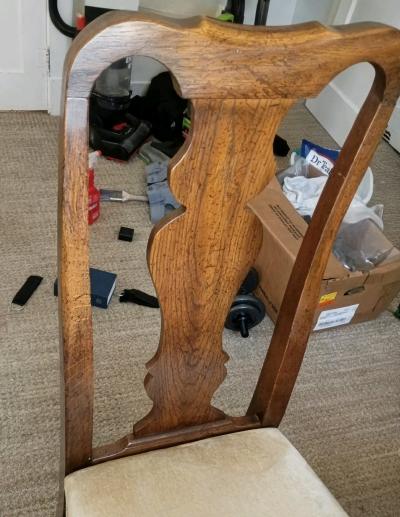 Queen Anne antique writing desk and chair set - Thumbnail 7