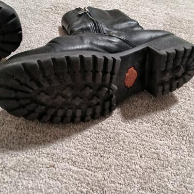 Womens 65 Y2K Used VTG Harley Davidson Moto Boots - Thumbnail 9