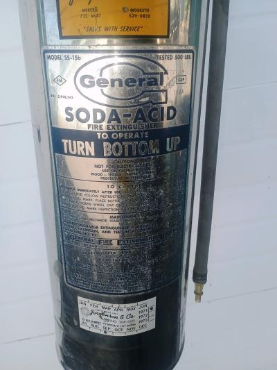 Vintage General Fire Guard Soda Acid Extinguisher  SS15  Blu - Thumbnail 2