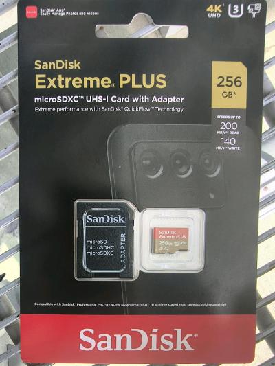 SanDisk extreme plus microSD 256GB
