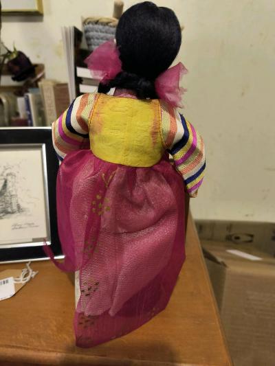 Vintage Korean Souvenir Doll with Known Provenance Silk Dres - Thumbnail 3