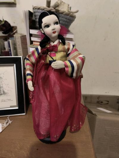 Vintage Korean Souvenir Doll with Known Provenance Silk Dres - Thumbnail 2