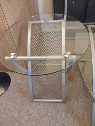 like new living room glass coffee table set TV stand include - Thumbnail 3