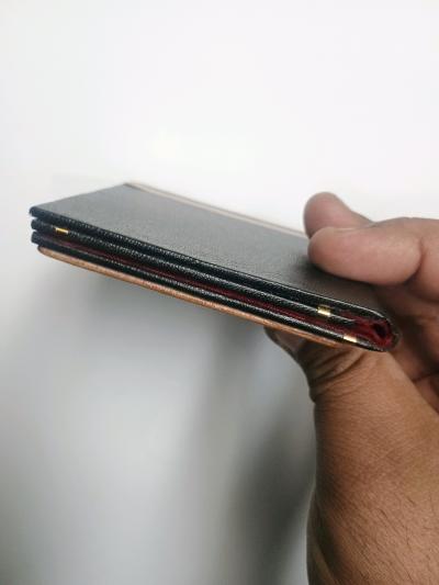 A 1970s Hippie Girl Fold Over Mirror Compact Faux Leather - Thumbnail 4