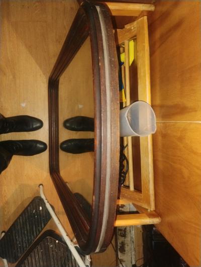 vintage mirror made from real wood - Thumbnail 4
