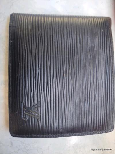 Black Epi Leather Card Photo ID Holder - Thumbnail 10