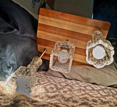 Glass crystal bottle light fixture - Thumbnail 4