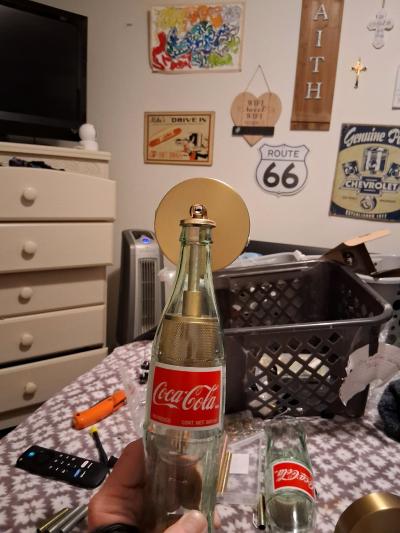 CocaCola glass bottle wall light sconces 2 a pair