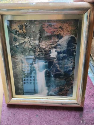 A Vintage Waterfall Clock Wall Mount