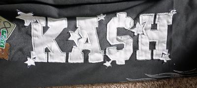 black and grey Kash print sweatpants - Thumbnail 5