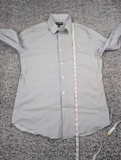 Express Shirt Men Medium Blue Modern Geometric Print Preppy - Thumbnail 4