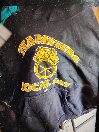 A Nice Black 507 Teamsters Sweatshirt Hoodie