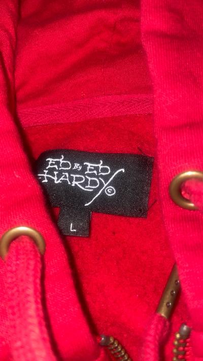 Ed hardy red crop top with no pockets