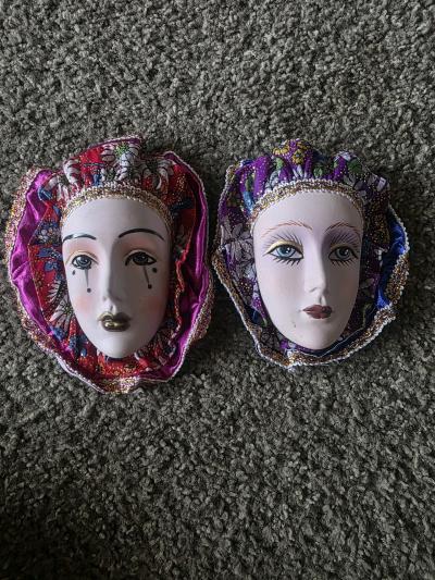 Vintage Clay Art Masks Ceramic porcelain - Thumbnail 2