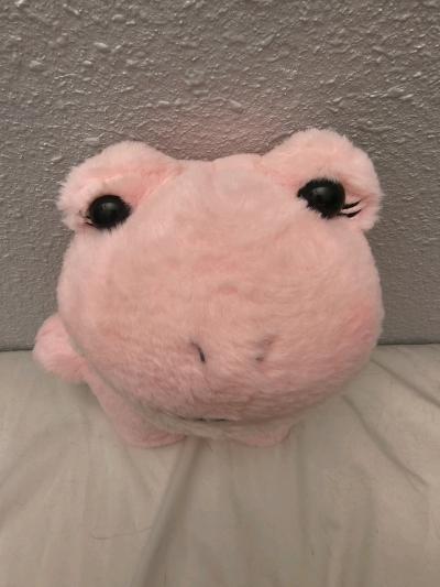 Cute pink frog plush - Thumbnail 3