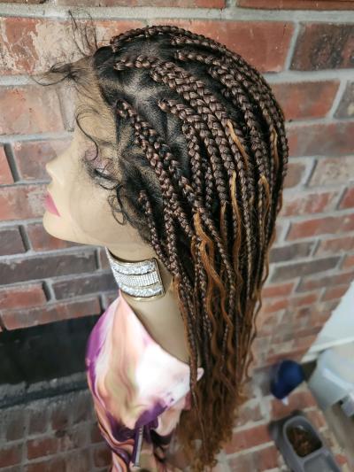 full lace braided wig - Thumbnail 6