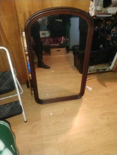 vintage mirror made from real wood - Thumbnail 3