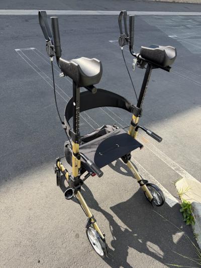 ELENKER Upright Walker Stand Up Folding Rollator Walker with - Thumbnail 8