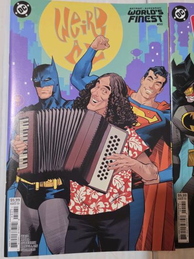 Weird Al Yankovic Variant Bizarro Batman Superman Worlds - Thumbnail 2