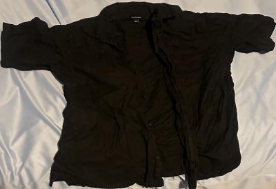 True Religion Shirt Mens Medium Black Western Short Sleeve S - Thumbnail 3