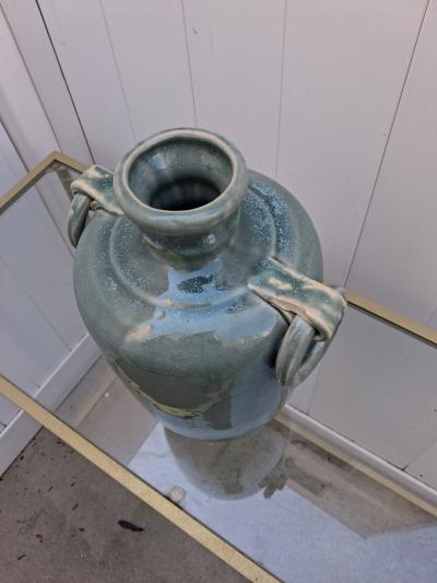 Teal Green Blue Decorative Vase - Thumbnail 2