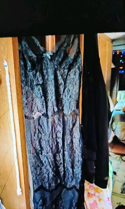 A New Sexy Womans Black See Through Lace Lingerie Outfit
