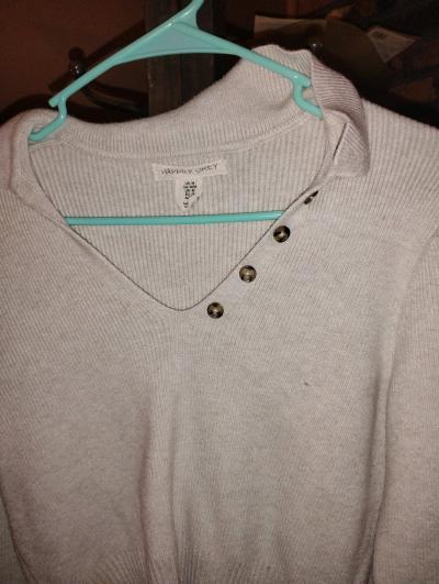 Happily Grey Size M Womens Long Sleeve Knit Sweater - Thumbnail 3