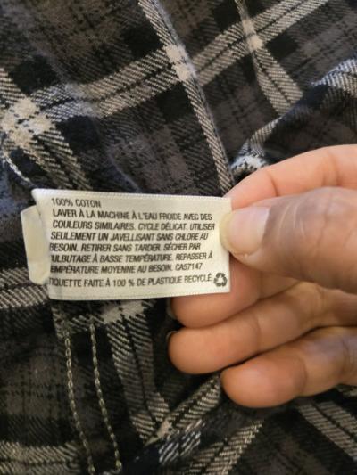 Merona size small black white paid button down - Thumbnail 3