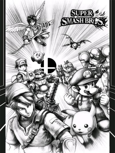 Super Smash Brothers Laser engraving