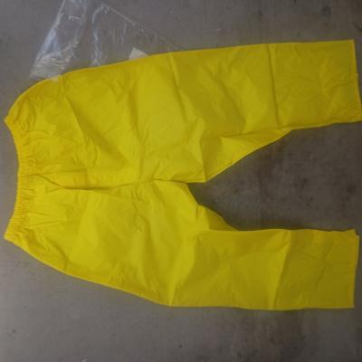 yellow XL RAIN ELASTIC WAIST PANTS
